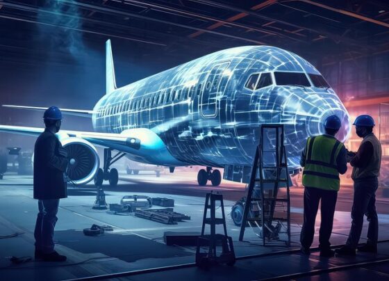 aerospace engineers working prototype unmanned aerial vehicle 564714 9600