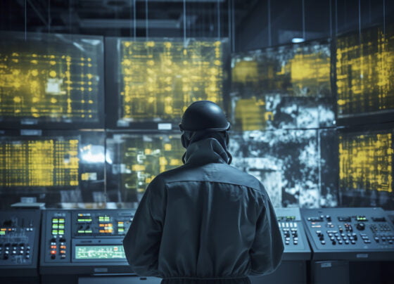 person working nuclear power plant