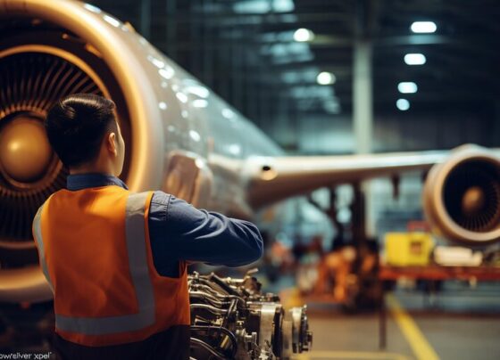 photo portrait engineer working with airplane parts making repairing 763111 65423