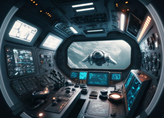 space travel collage design